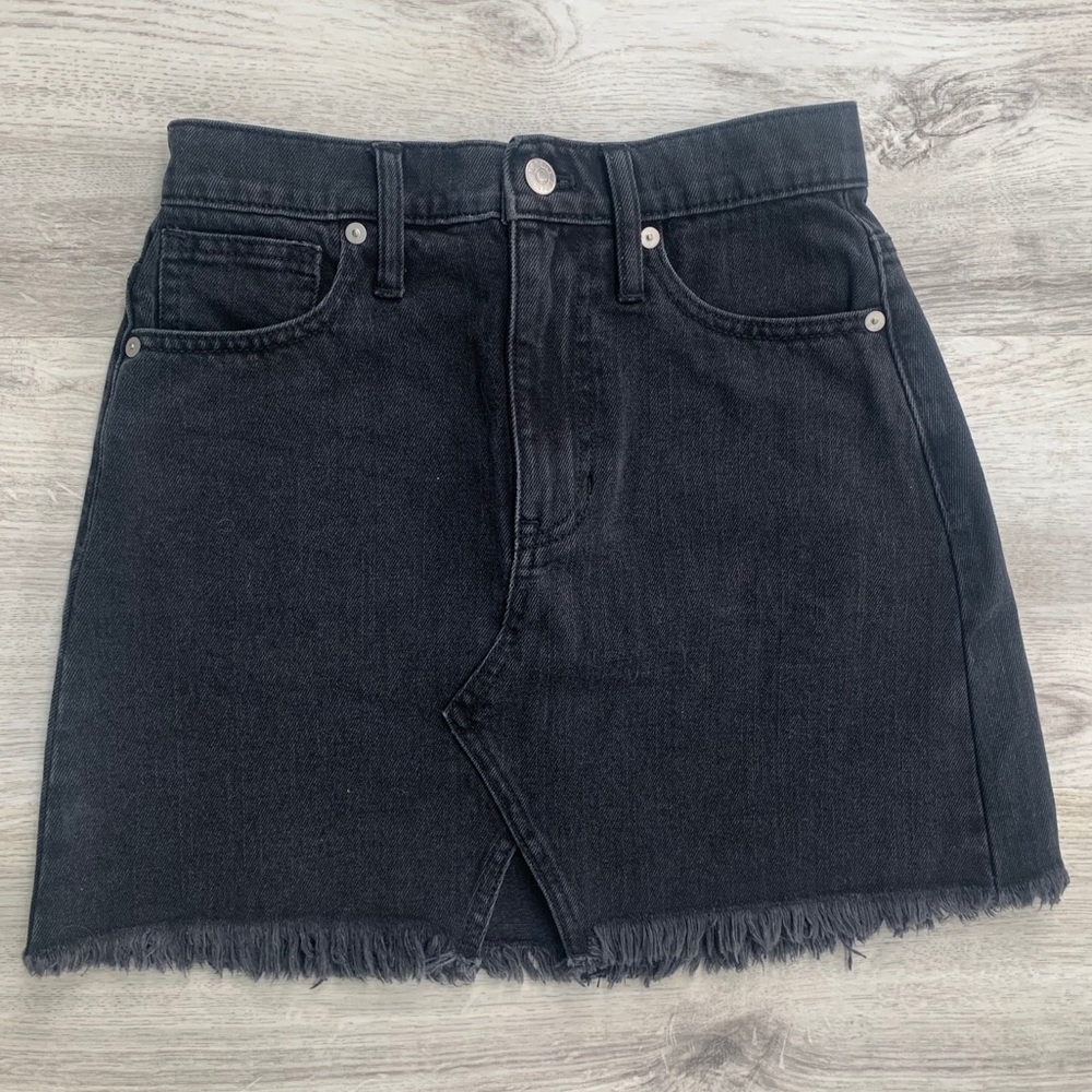 brand new madewell rigid denim a-line skirt